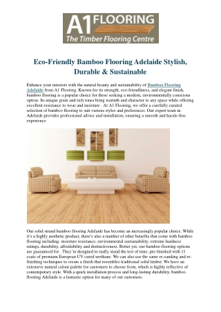 Bamboo Flooring Adelaide