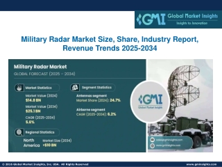 Military Radar Market Size, Share, Industry Report, Revenue Trends 2025-2034