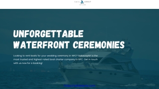 Unforgettable Waterfront Ceremonies