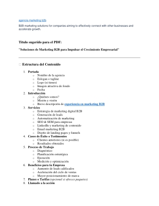agencia marketing b2b