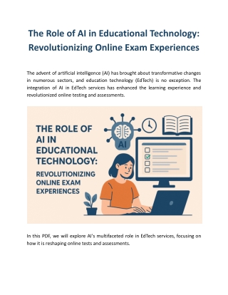 The Role of AI in Educational Technology: Revolutionizing Online Exam Experiences