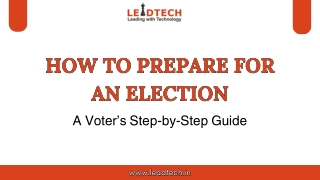 How to Prepare for an Election: A Simple Voter's Guide