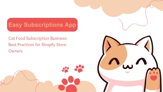 Cat Food Subscription Business Best Practices for Shopify Store Owners