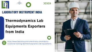 Thermodynamics Lab Equipments Exporters from India