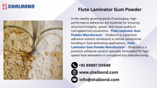 Flute Laminator Gum Powder Manufacturer