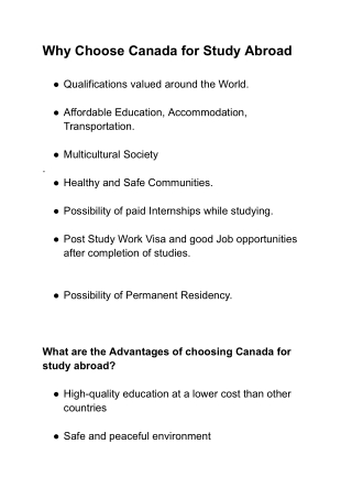 Study in canada Why choose Canada study