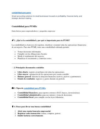 contabilidad para pyme
