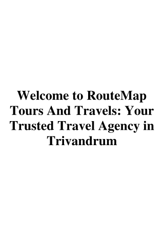 Route Map Tours and Travels