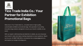 Exhibition Promotional Bags Manufacturer – Custom & Eco-Friendly Solutions