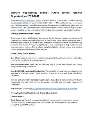4-Primary Hepatocytes Market