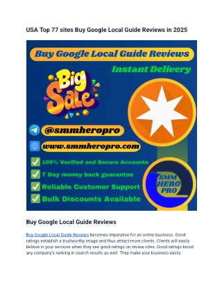 USA Top 77 sites Buy Google Local Guide Reviews in 2025
