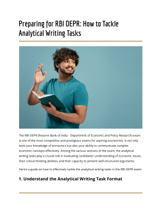 Preparing for RBI DEPR_ How to Tackle Analytical Writing Tasks