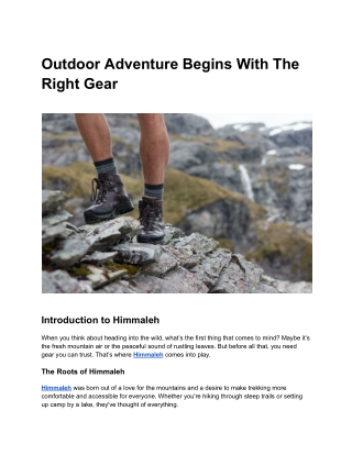 Designed to Handle Nature: Waterproof Trekking shoes by Himmaleh