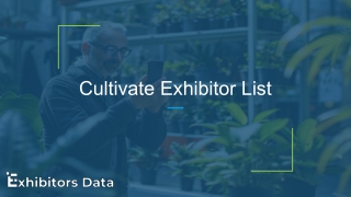 Cultivate Exhibitor List