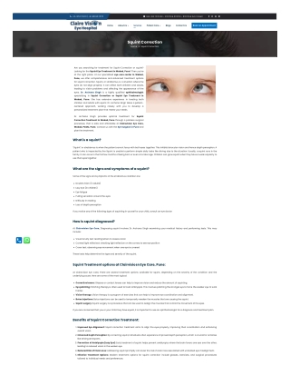 Correcting Squint Understanding Strabismus and Treatment Option