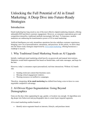 AI in email marketing