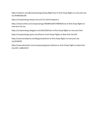 Comparewings Flight to New York