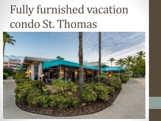 Fully furnished vacation condo St. Thomas