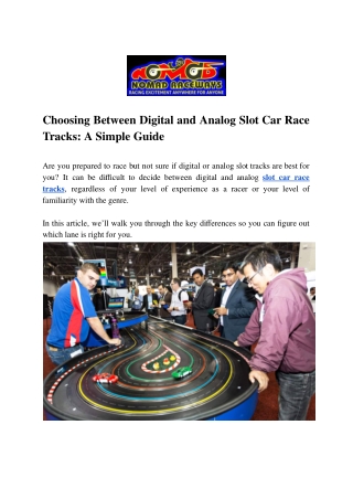 Choosing Between Digital and Analog Slot Car Race Tracks_ A Simple Guide