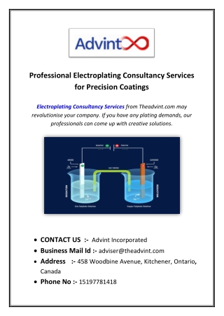 Professional Electroplating Consultancy Services for Precision Coatings