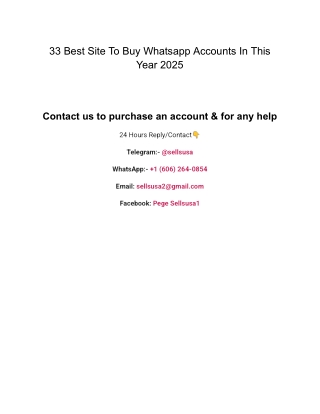 33 Best Site To Buy Whatsapp Accounts In This Year 2025