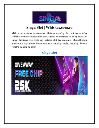 Singa Slot Whiskas.com.co