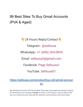 99 Best Sites To Buy Gmail Accounts (PVA & Aged)