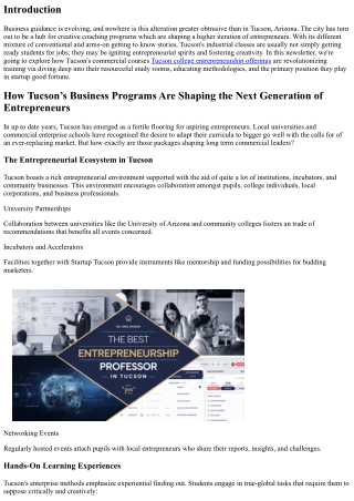 Inside the Innovative Classrooms Transforming Business Education in Tucson