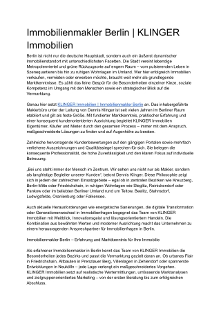 Immobilienmakler Berlin _ KLINGER Immobilien