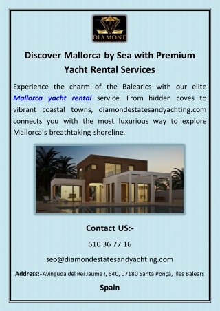 Discover Mallorca by Sea with Premium Yacht Rental Services