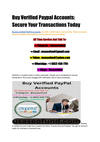 Buy Verified Paypal Accounts_ Secure Your Transactions Today