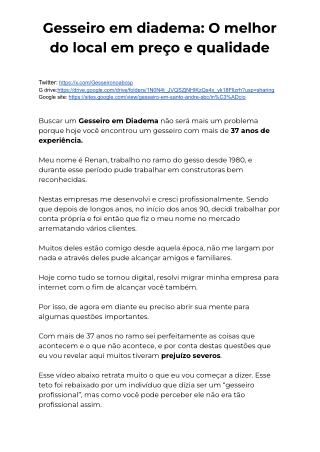 Gesseiro em diadema_ O melhor do local em preço e qualidade