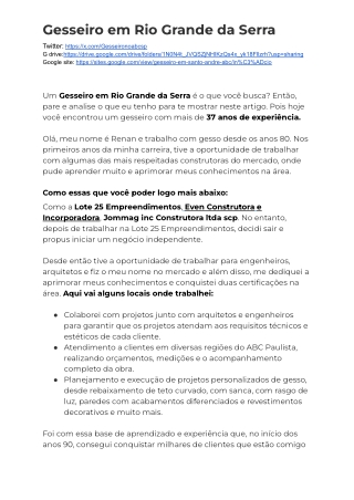 Gesseiro em Rio Grande da Serra