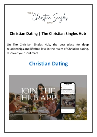 Christian Dating