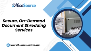 Secure, On-Demand Document Shredding Services