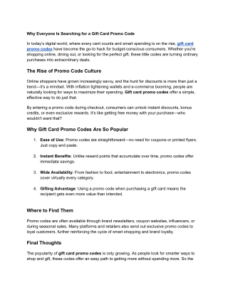 Why Everyone Is Searching for a Gift Card Promo Code (1)