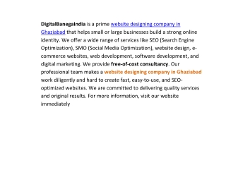 Website designing company in  Ghaziabad