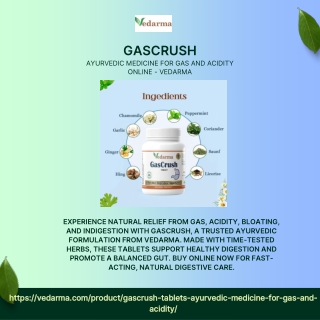 GASCRUSH Ayurvedic Medicine for Gas and Acidity Online Vedarma