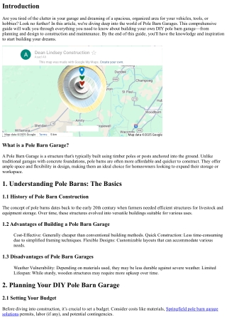 Building Your Dreams: A Comprehensive Guide to DIY Pole Barn Garages