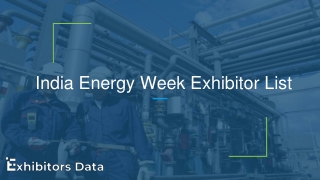 India Energy Week Exhibitor List (1)