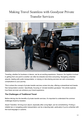 private transfers goodyear