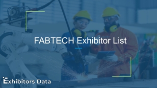 FABTECH Exhibitor List (1)