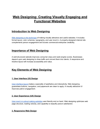 (Article-1) Web Designing_ Creating Visually Engaging and Functional Websites