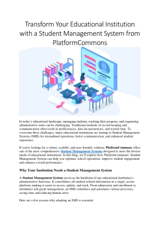 Simplify Administration with PlatformCommons' Student Management System