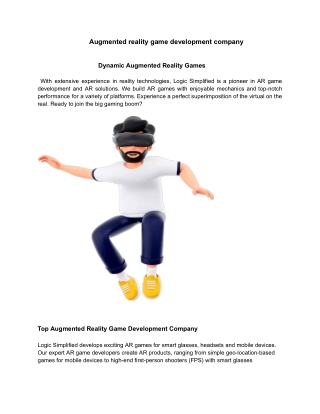 Augmented reality game development company