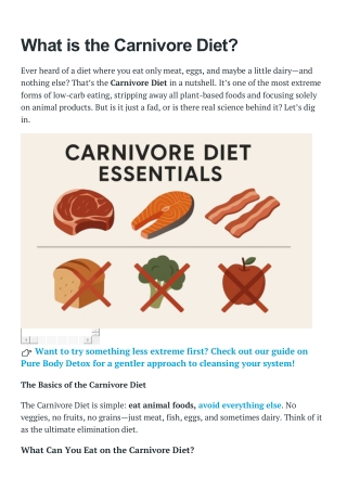 What is the Carnivore Diet