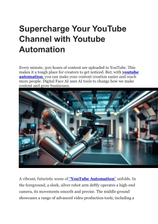 Supercharge Your YouTube Channel with Youtube Automation