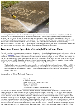 11 Amazing Benefits of a Fire Pit for Your Outdoor Space