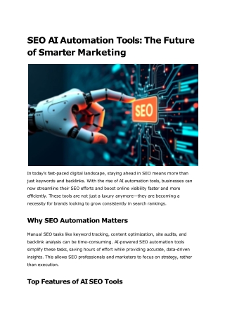 SEO AI Automation Tools_ The Future of Smarter Marketing