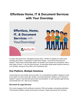 Effortless Home, IT & Document Services with Your Doorstep